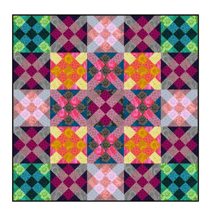 Indelible Quilt Pattern ONLY with Templates by Anna Maria - Modern Fabric Shoppe