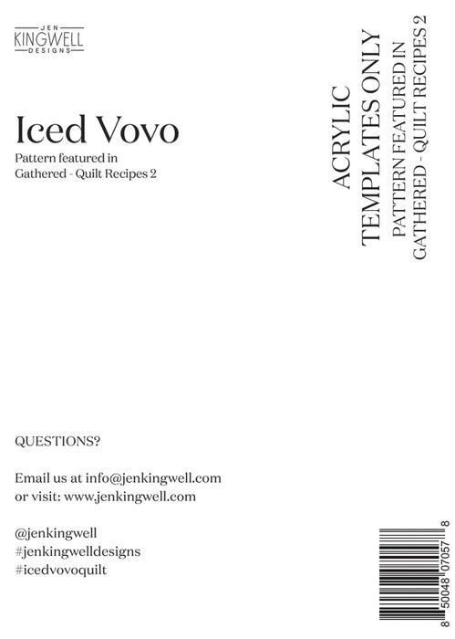 Jen Kingwell - Iced Vovo Acrylic Template - Modern Fabric Shoppe