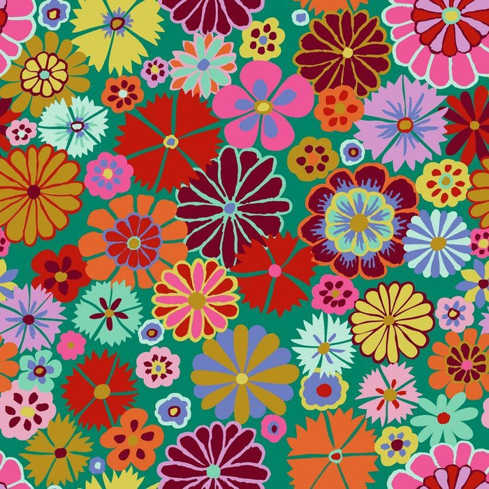 Kaffe Fassett August 2024 Collective - Folk Flower - PWGP204.MULTI - Half Yard - Modern Fabric Shoppe