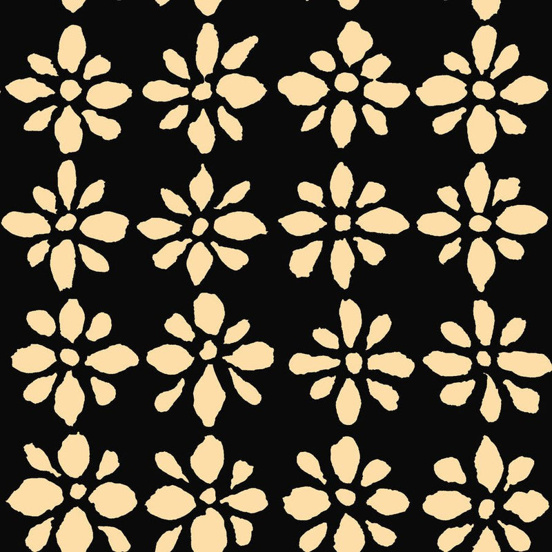 Kaffe Fassett August 2024 Collective - Snow Flowers - PWBM094.BLACK - Half Yard - Modern Fabric Shoppe