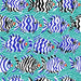 Kaffe Fassett August 2025 Collective - Minnows PWBM100.AQUA - Half Yard - Modern Fabric Shoppe