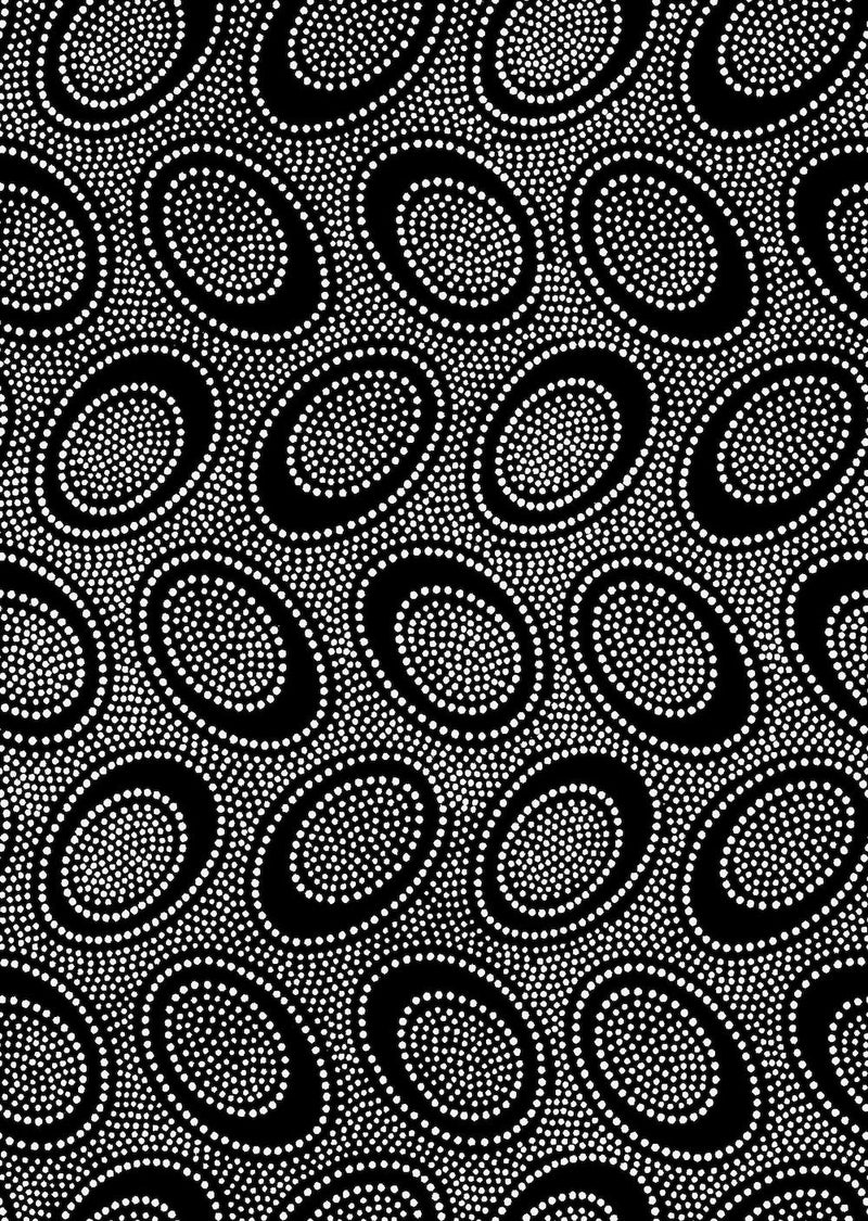 Kaffe Fassett August 2026 Collective- Aboriginal Dot PWGP071.BLACK- Half Yard - Modern Fabric Shoppe