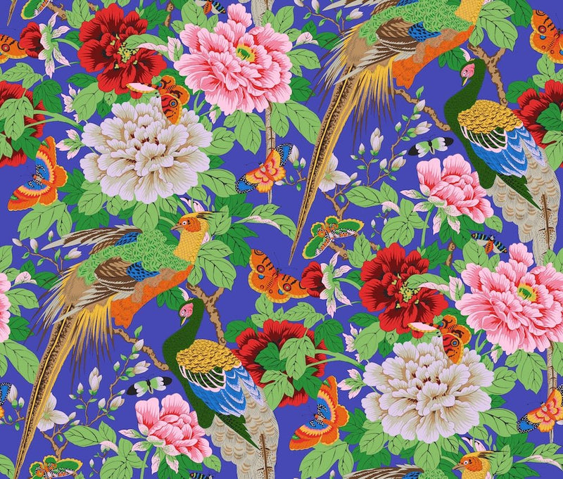 Kaffe Fassett August 2026 Collective- Birds and Bees PWPJ142.PURPLE- Half Yard - Modern Fabric Shoppe