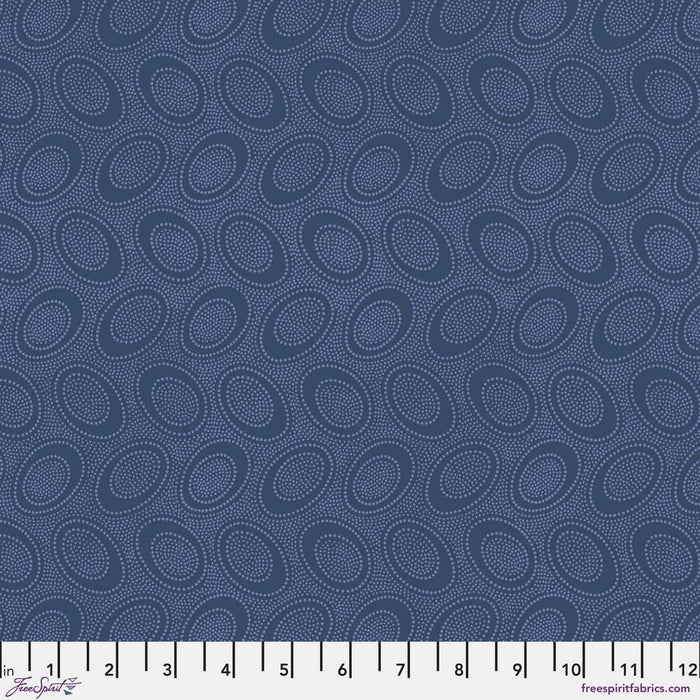 Kaffe Fassett Collective - Aboriginal Dot PWGP071.DENIM - Half Yard - Modern Fabric Shoppe