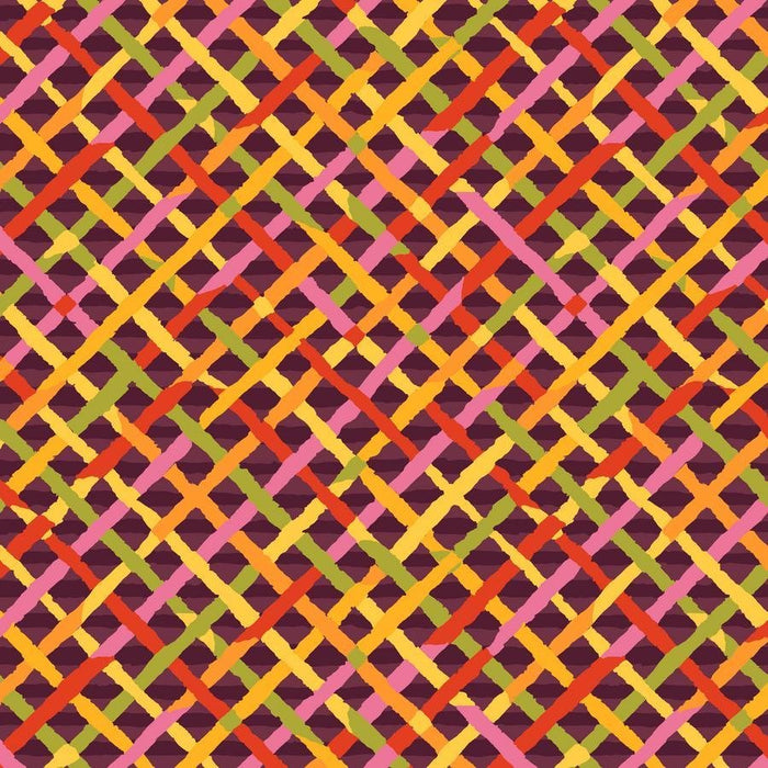 Kaffe Fassett Collective Fabric - Brandon Mably - Mad Plaid PWBM037.MAROON - Half Yard - Modern Fabric Shoppe