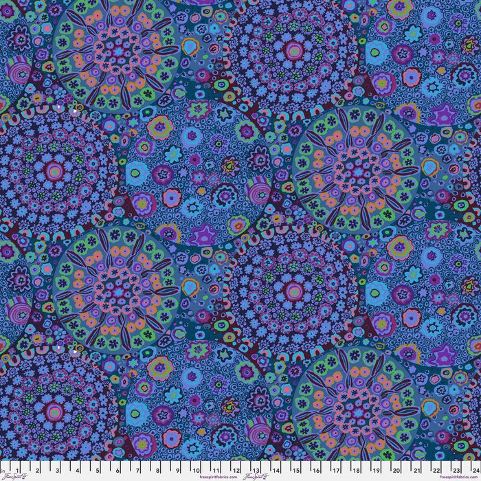 Kaffe Fassett Collective - Millefiore GP92.BLUE - Half Yard - Modern Fabric Shoppe