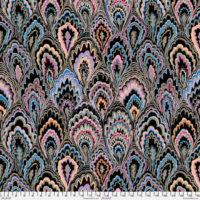 Kaffe Fassett February 2025 Collective - Marble Scallops PWGP207.BLACK - Half Yard - Modern Fabric Shoppe