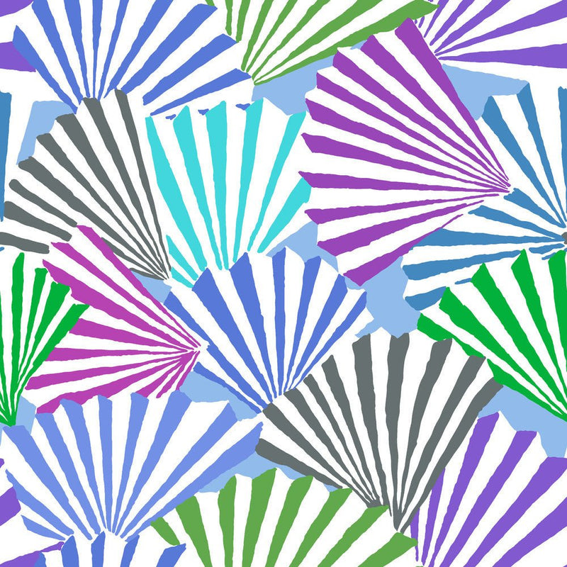 Kaffe Fassett February 2026 Collective - Fanfare PWGP211.BLUE - Half Yard - Modern Fabric Shoppe