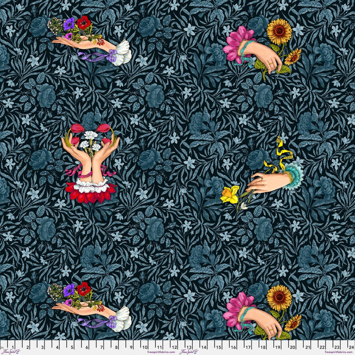 Language of Flowers by Odile Bailloeul - Say it with Flowers PWOB098.NOIR - Half Yard - November 2024 - Modern Fabric Shoppe