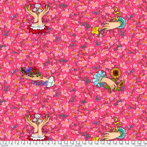 Language of Flowers by Odile Bailloeul - Say it with Flowers PWOB098.ROSE - Half Yard - November 2024 - Modern Fabric Shoppe