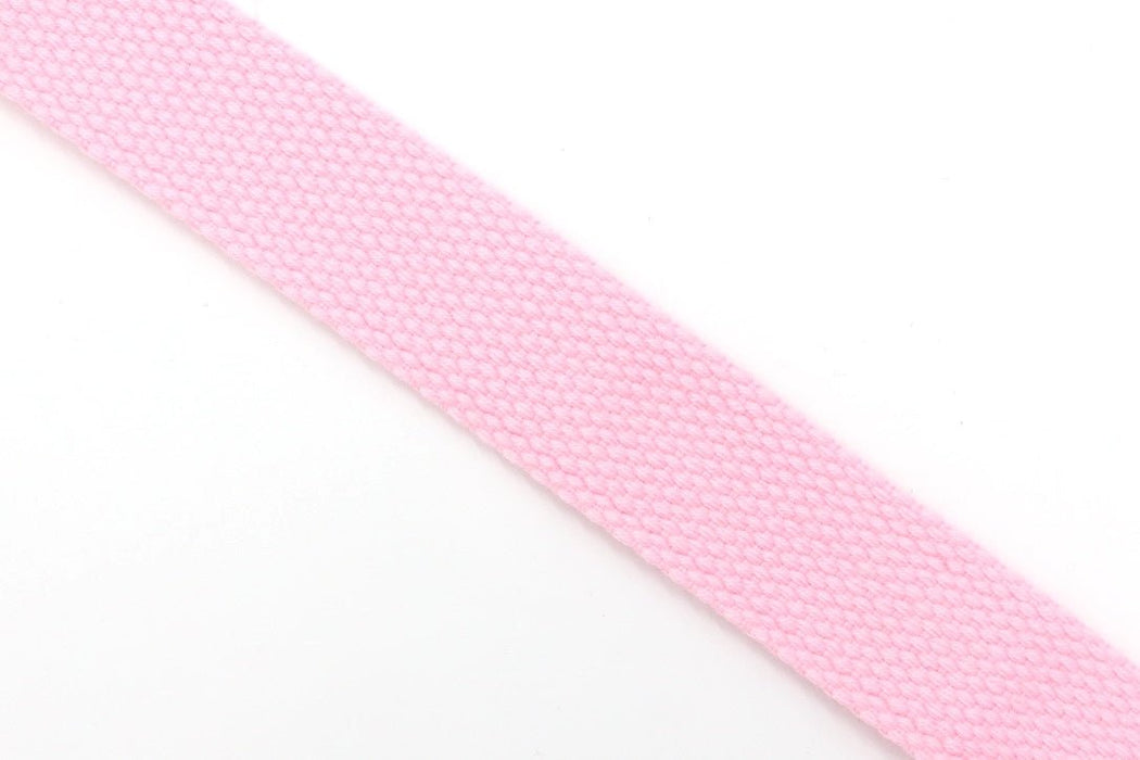 Light Pink Cotton 1 inch (25mm) width Webbing - by the yard - Modern Fabric Shoppe