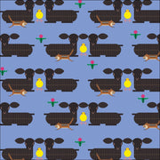 Long Branch by Charley Harper- Furry Photobomber CH-469 Blue- Half Yard- October 2026 - Modern Fabric Shoppe