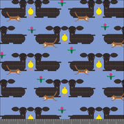 Long Branch by Charley Harper- Furry Photobomber CH-469 Blue- Half Yard- October 2026 - Modern Fabric Shoppe