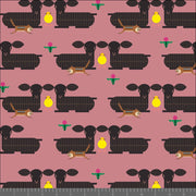 Long Branch by Charley Harper- Furry Photobomber CH-469 Pink- Half Yard- October 2026 - Modern Fabric Shoppe