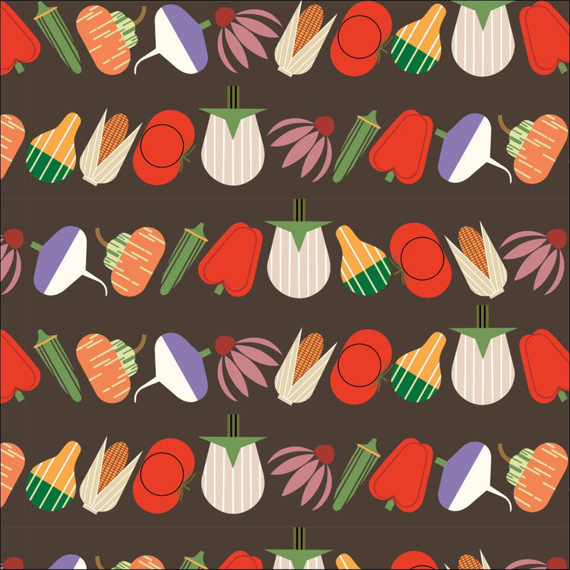 Long Branch by Charley Harper- Long Branch Veggies CH-471- Half Yard- October 2026 - Modern Fabric Shoppe