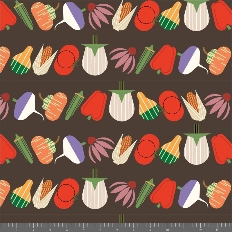 Long Branch by Charley Harper- Long Branch Veggies CH-471- Half Yard- October 2026 - Modern Fabric Shoppe