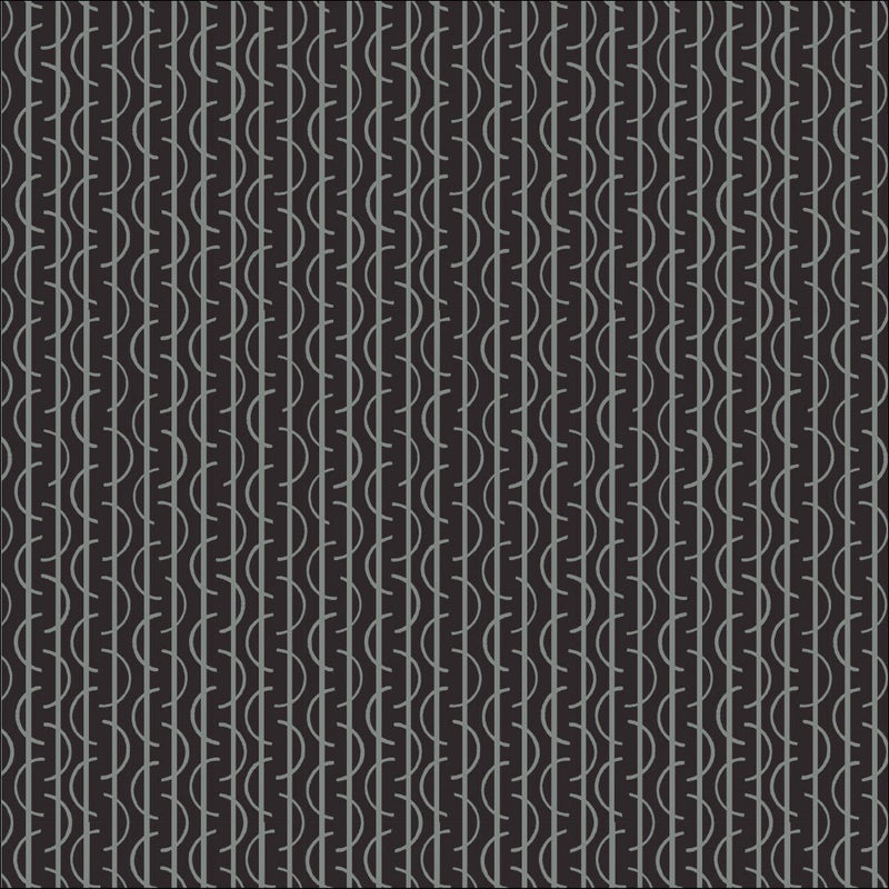 Long Branch by Charley Harper- Long Branch Wool CH-475 Black- Half Yard- October 2026 - Modern Fabric Shoppe