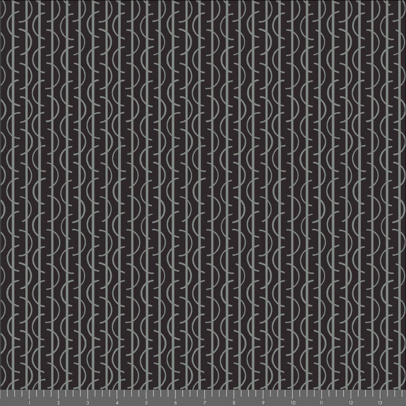 Long Branch by Charley Harper- Long Branch Wool CH-475 Black- Half Yard- October 2026 - Modern Fabric Shoppe