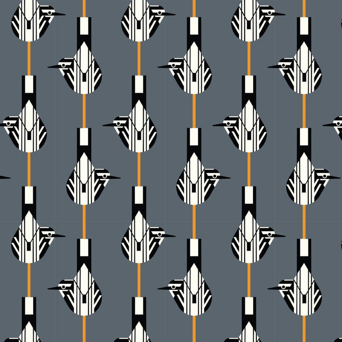 Monteverde by Charlie Harper - Black and White Warbler CH - 375 Half Yard - May 2024 - Modern Fabric Shoppe