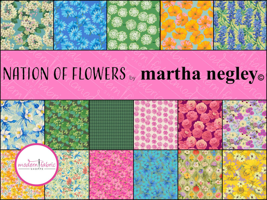 Nation of Flowers by Martha Negley - Half Yard Bundle - March 2025 - Modern Fabric Shoppe