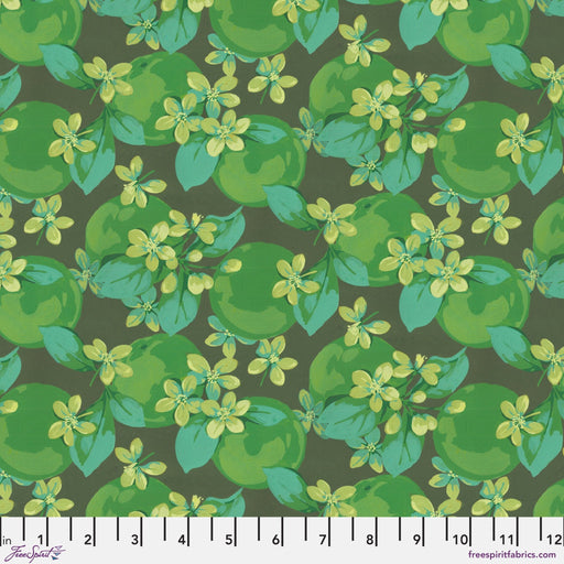 Nation of Flowers by Martha Negley - Orange Blossom PWMN050.GREEN - March 2025 - Modern Fabric Shoppe