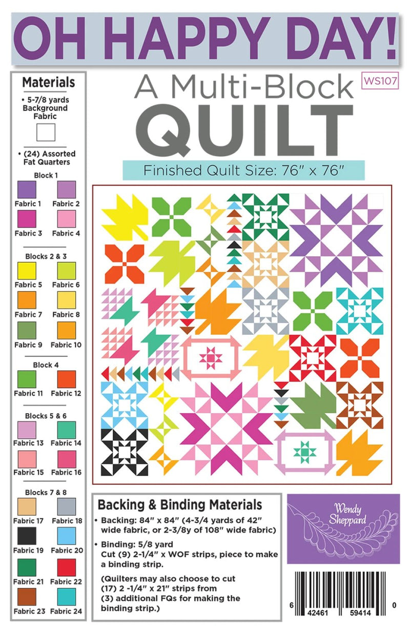 Oh Happy Day Quilt Pattern By Wendy Sheppard - Modern Fabric Shoppe