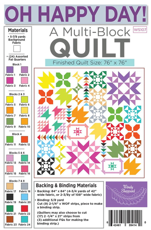 Oh Happy Day Quilt Pattern By Wendy Sheppard - Modern Fabric Shoppe