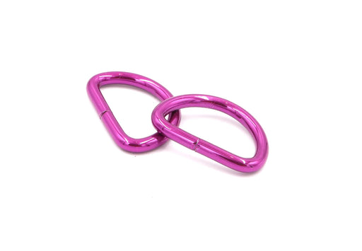 Pink 1 inch (25mm) D - Ring Hardware - Set of 2 - Modern Fabric Shoppe