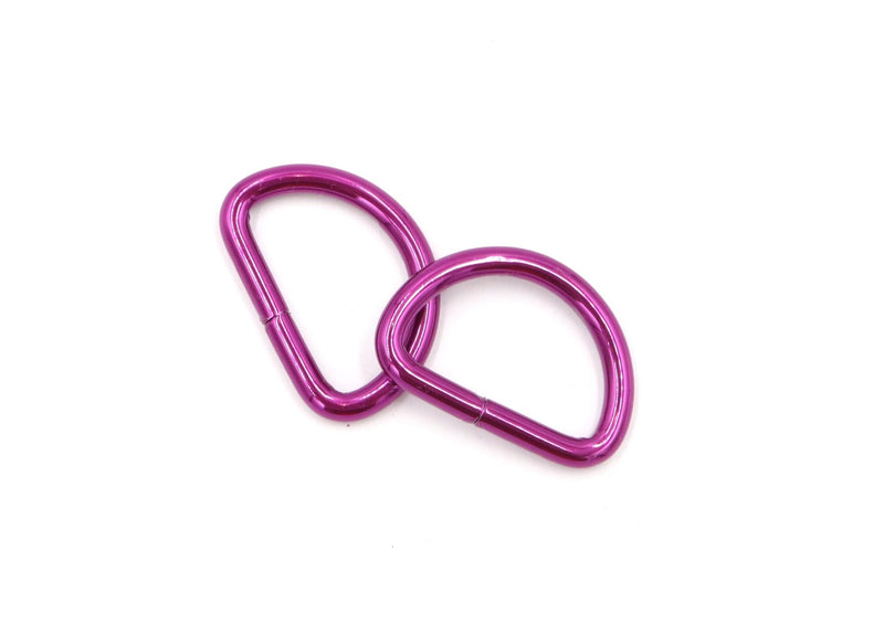 Pink Harware Pink 1 inch (25mm) D-Ring Hardware- Set of 2 - Modern Fabric Shoppe