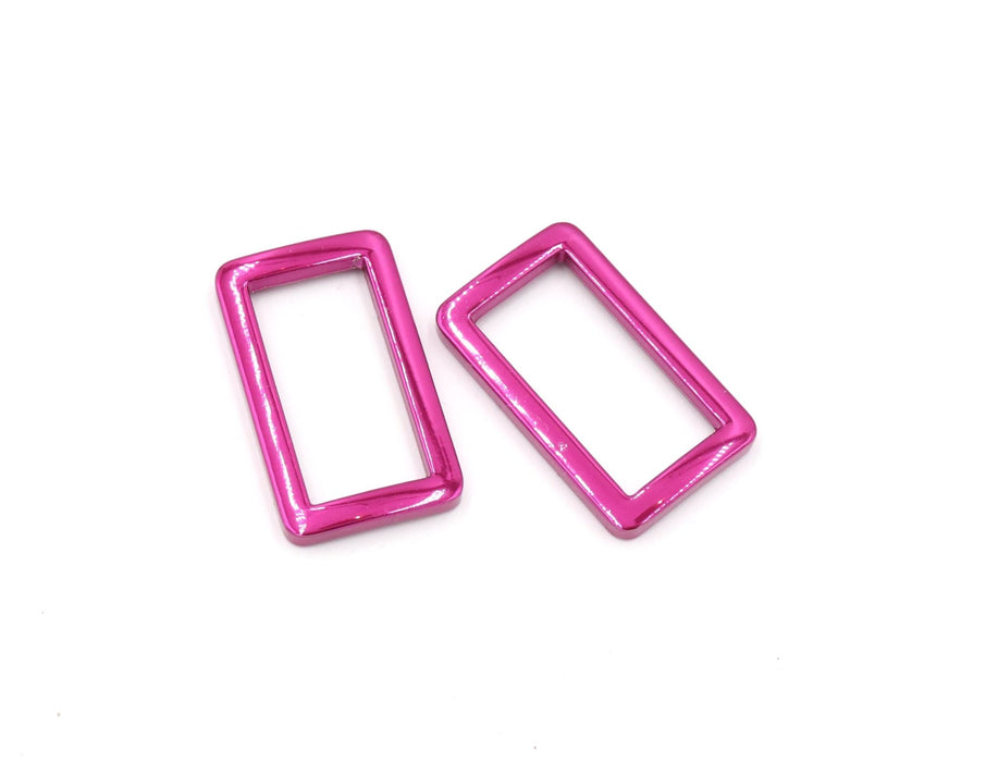 Pink 1 inch (25mm) Rectangle Ring - Set of 2 - Modern Fabric Shoppe