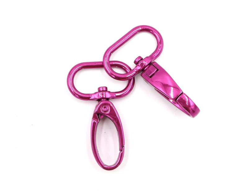 Pink 1 inch (25mm) Swivel Hook - Set of 2 - Modern Fabric Shoppe