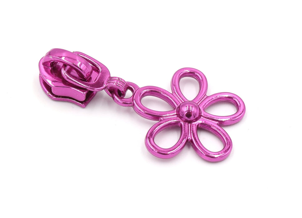 Pink Metallic Flower Pull - Modern Fabric Shoppe