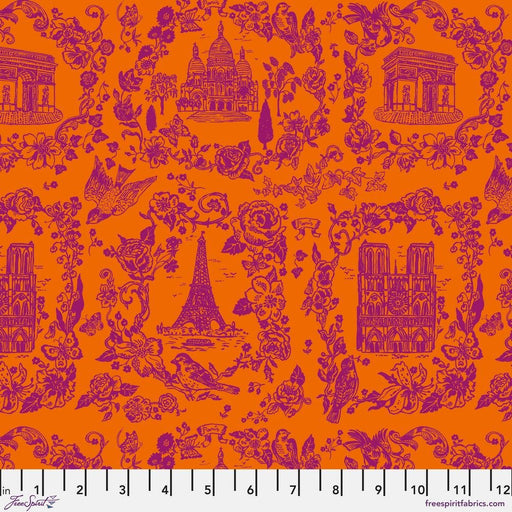 PRE-ORDER A Spring in Paris by Nathalie Lete- Sightseeing Tonal PWNL043.ORANGE- Half Yard- September 2024 - Modern Fabric Shoppe