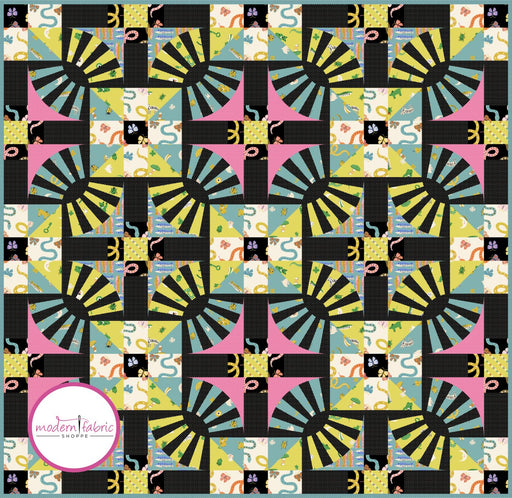 PRE - ORDER Alexia Marcelle Abegg - Beasley Hollow Quilt Kit featuring ooh Lucky Lucky - March 2025 - Modern Fabric Shoppe