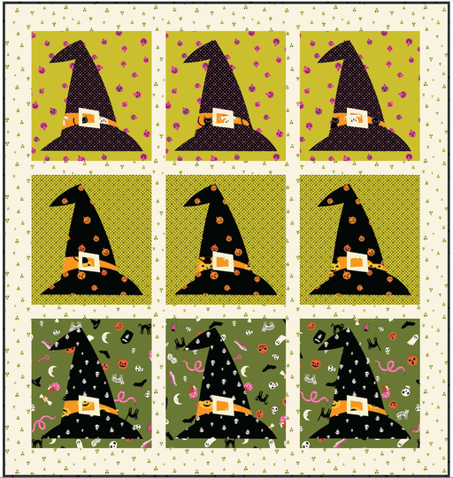 PRE-Order Alexia Marcelle Abegg- Hester's Hat Quilt Kit featuring Boo Valley- June 2027 - Modern Fabric Shoppe