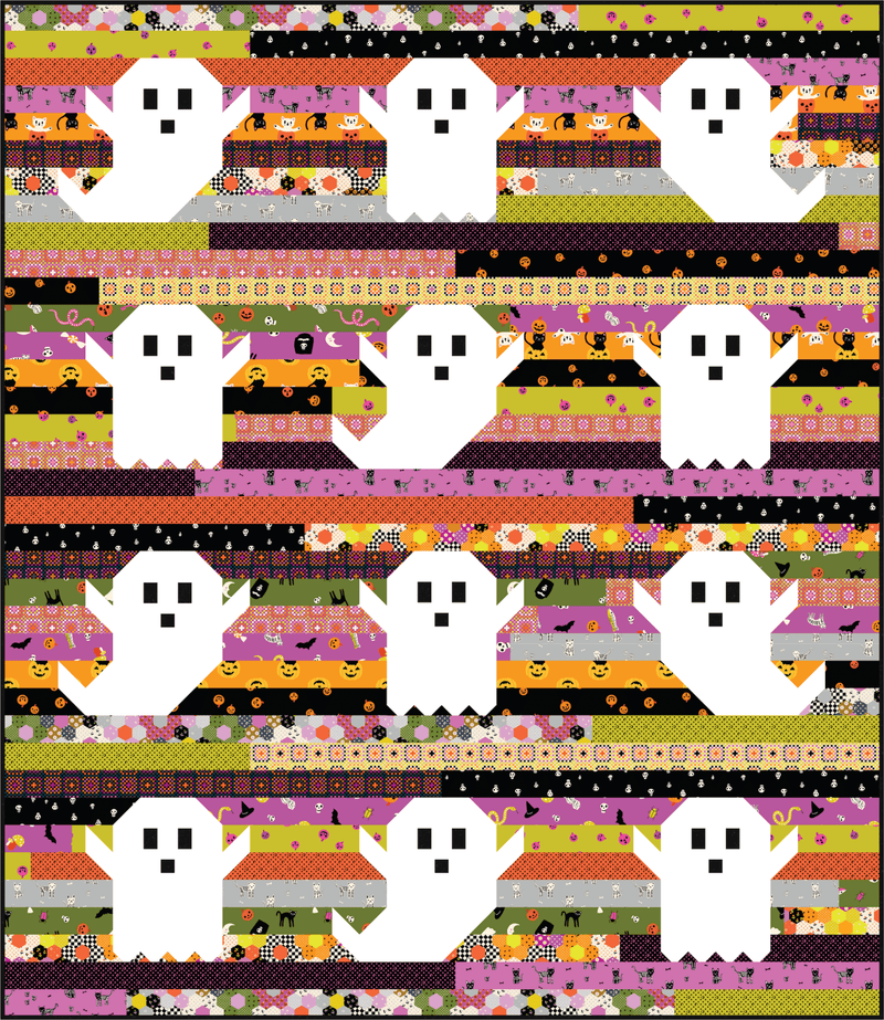 PRE-Order Alexia Marcelle Abegg- Jelly Ghost Quilt Kit featuring Boo Valley- June 2027 - Modern Fabric Shoppe