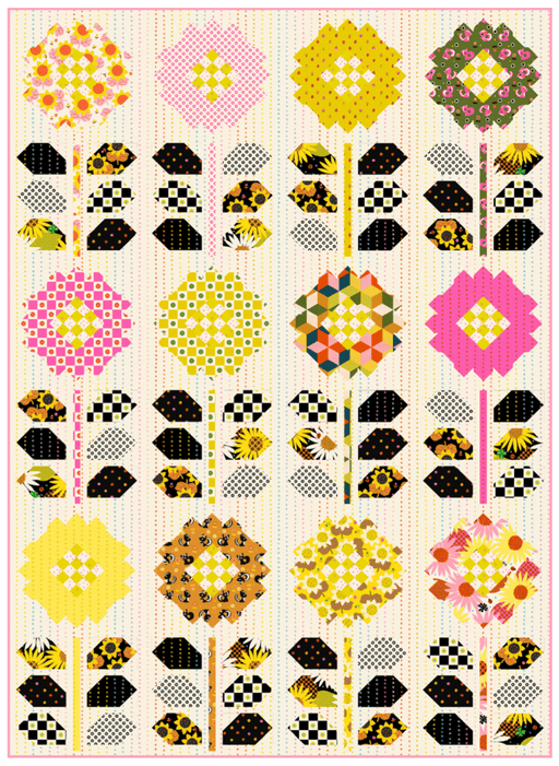 PRE-Order Alexia Marcelle Abegg- Petal Quilt Kit featuring Daisy Days- April 2027 - Modern Fabric Shoppe