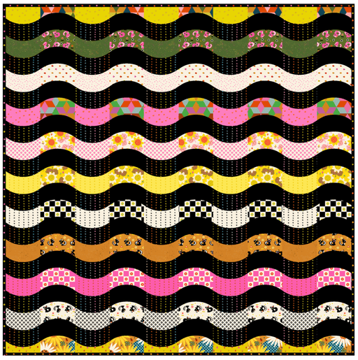 PRE-Order Alexia Marcelle Abegg- Ripple Chips Quilt Kit featuring Daisy Days- April 2027 - Modern Fabric Shoppe