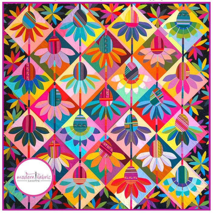 PRE - Order Anna Maria Horner - Echinacea Quilt Kit featuring AM Love Hue - November 2024 - Modern Fabric Shoppe