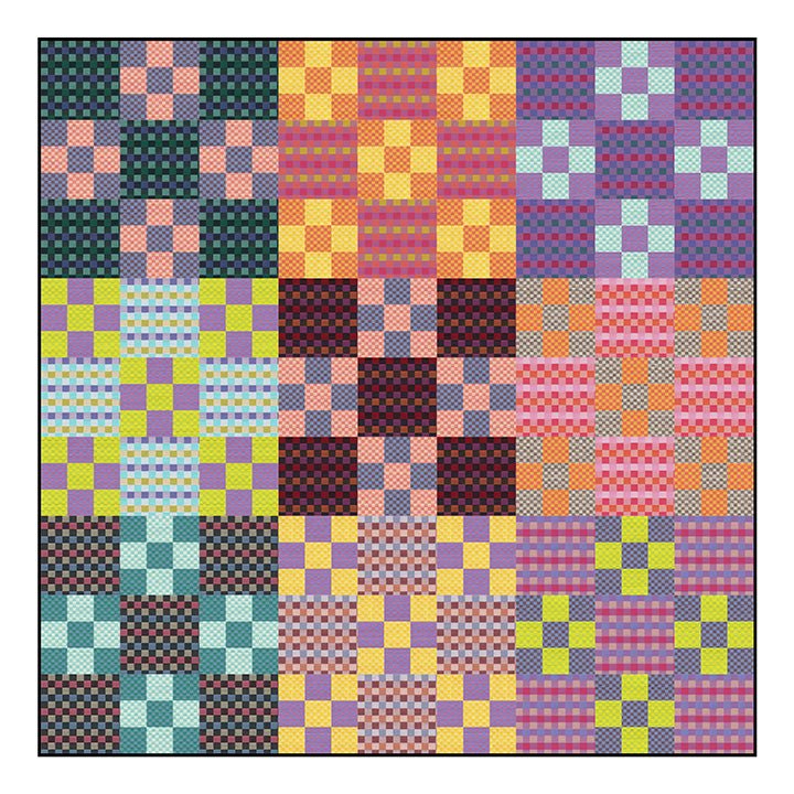 PRE - Order Anna Maria Textiles - Check Mates Quilt Kit featuring Check Mates - February 2026 - Modern Fabric Shoppe
