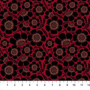 PRE - Order Anna Maria Textiles - Clean Cut - Prickly AMT185 - 25L Scarlet - Half Yard - September 2026 - Modern Fabric Shoppe