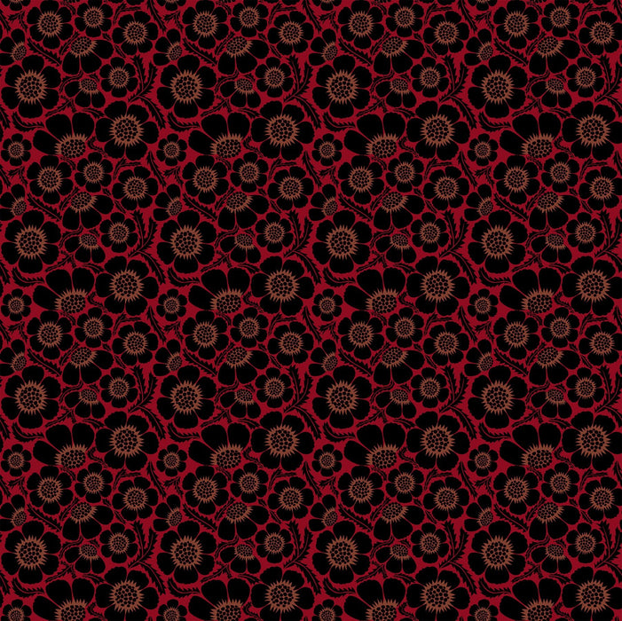 PRE - Order Anna Maria Textiles - Clean Cut - Prickly AMT185 - 25L Scarlet - Half Yard - September 2026 - Modern Fabric Shoppe