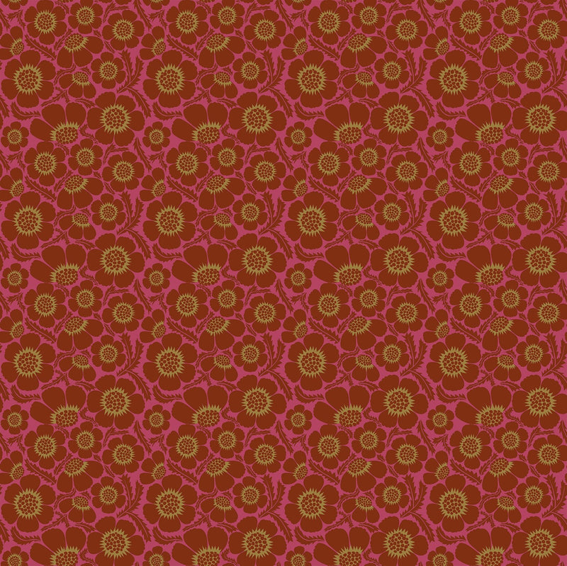 PRE - Order Anna Maria Textiles - Clean Cut - Prickly AMT185 - 38V Rum - Half Yard - September 2026 - Modern Fabric Shoppe