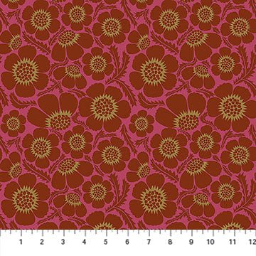 PRE - Order Anna Maria Textiles - Clean Cut - Prickly AMT185 - 38V Rum - Half Yard - September 2026 - Modern Fabric Shoppe