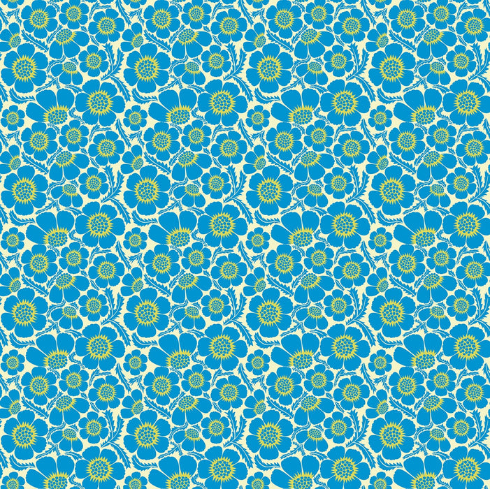 PRE - Order Anna Maria Textiles - Clean Cut - Prickly AMT185 - 62C Cerulean - Half Yard - September 2026 - Modern Fabric Shoppe