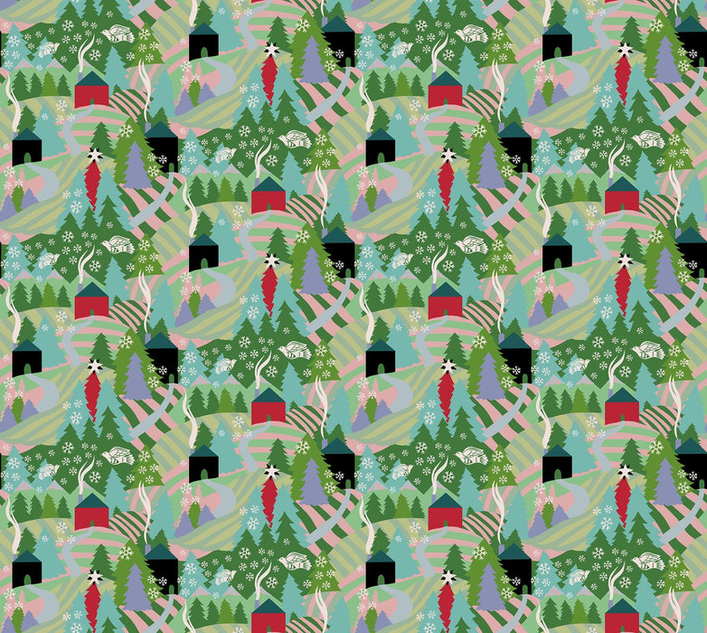 PRE - Order Anna Maria Textiles - Cozy Christmas - Flurry AMT161 - 72V Morning - Half Yard - April 2026 - Modern Fabric Shoppe