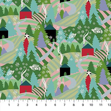 PRE - Order Anna Maria Textiles - Cozy Christmas - Flurry AMT161 - 72V Morning - Half Yard - April 2026 - Modern Fabric Shoppe