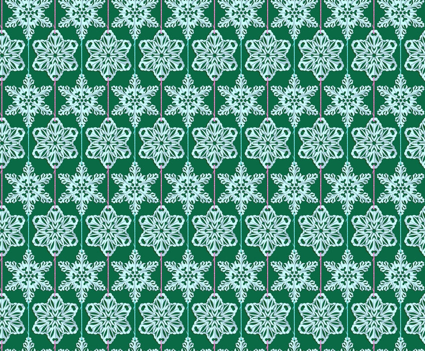 PRE - Order Anna Maria Textiles - Cozy Christmas - Paperflakes AMT162 - 74L Mint - Half Yard - April 2026 - Modern Fabric Shoppe