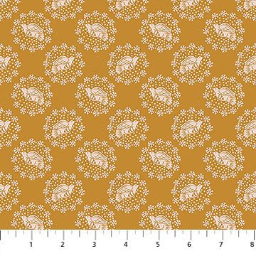 PRE - Order Anna Maria Textiles - Cozy Christmas - Peaceful AMT163 - 55V Honey - Half Yard - April 2026 - Modern Fabric Shoppe