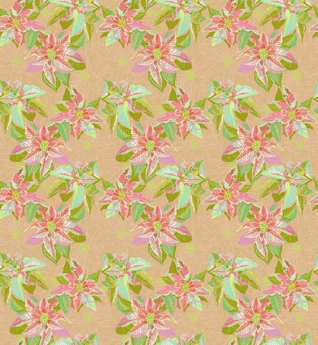 PRE - Order Anna Maria Textiles - Cozy Christmas - Poinsettia AMT166 - 56V Fresh - Half Yard - April 2026 - Modern Fabric Shoppe
